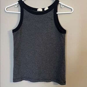 Levi's Black and Gray Striped Top